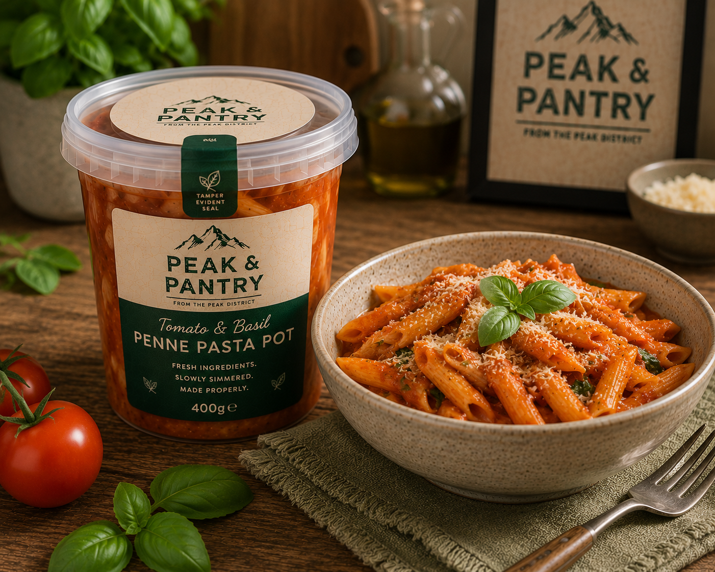 Peak & Pantry Tomato & Basil Penne Pasta Pot